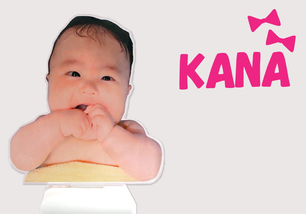 我が子の写真で オリジナルスタンプ