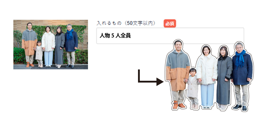フリーカット 作成指示