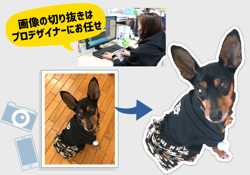 フレークシール 写真送信