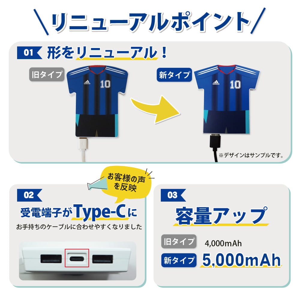 モバイルバッテリー リニューアル