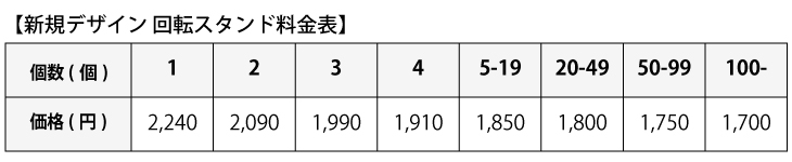 価格表