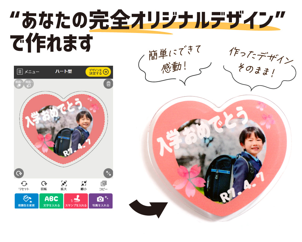 自由にデザインできる