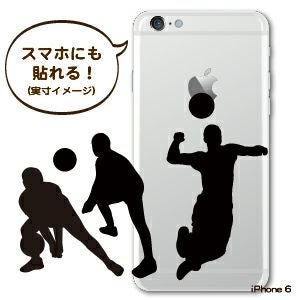 男子バレーステッカー バレー男子ステッカー】【シルエット】シール 卒部記念品 卒団記念品