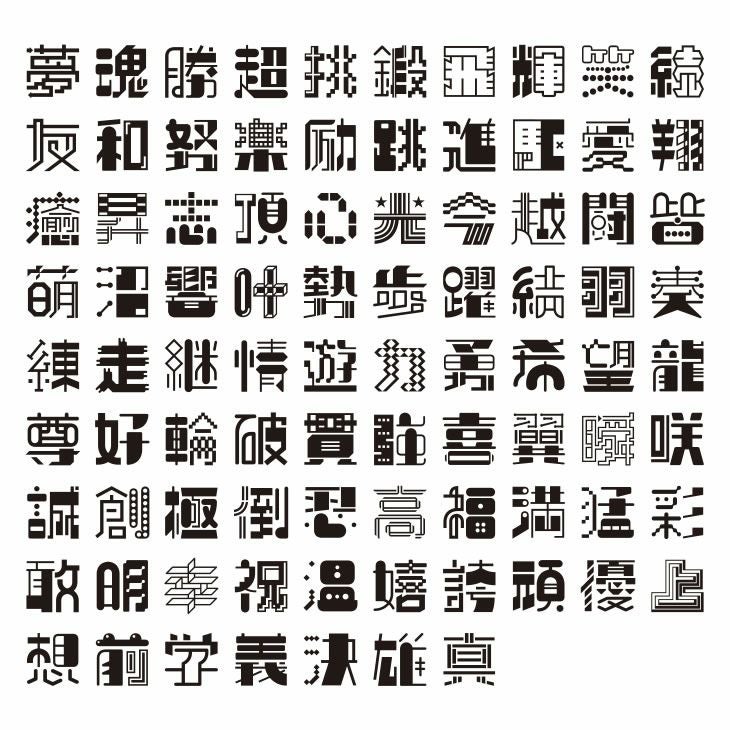 一文字漢字 種類